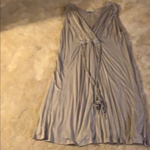 White Company beige summer dress